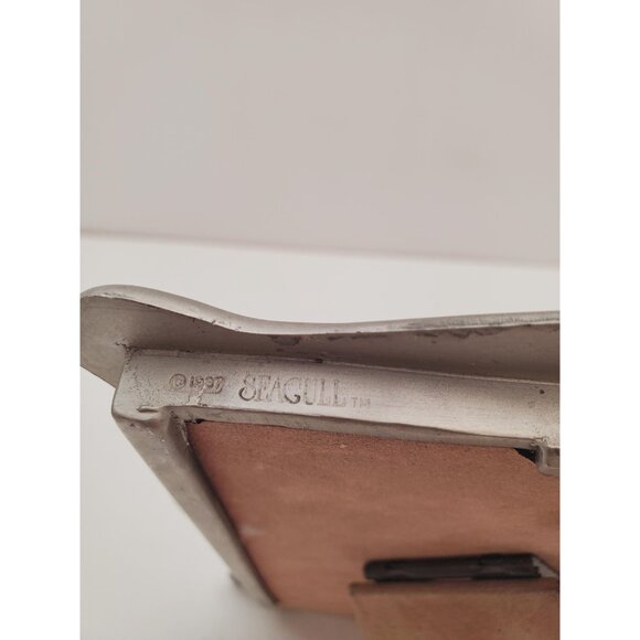 pewter picture frame, freestanding picture frame/zinn seagull. fine pewter. - Picture 7 of 10